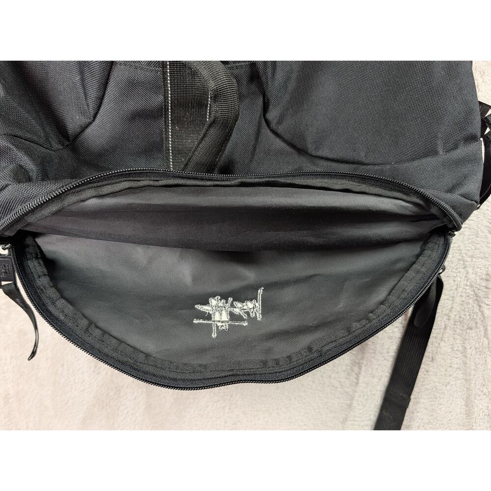 90s Y2K Vintage Stussy Black Backpack Clam Shell Skatewear Skate Unique - Picture 7 of 12